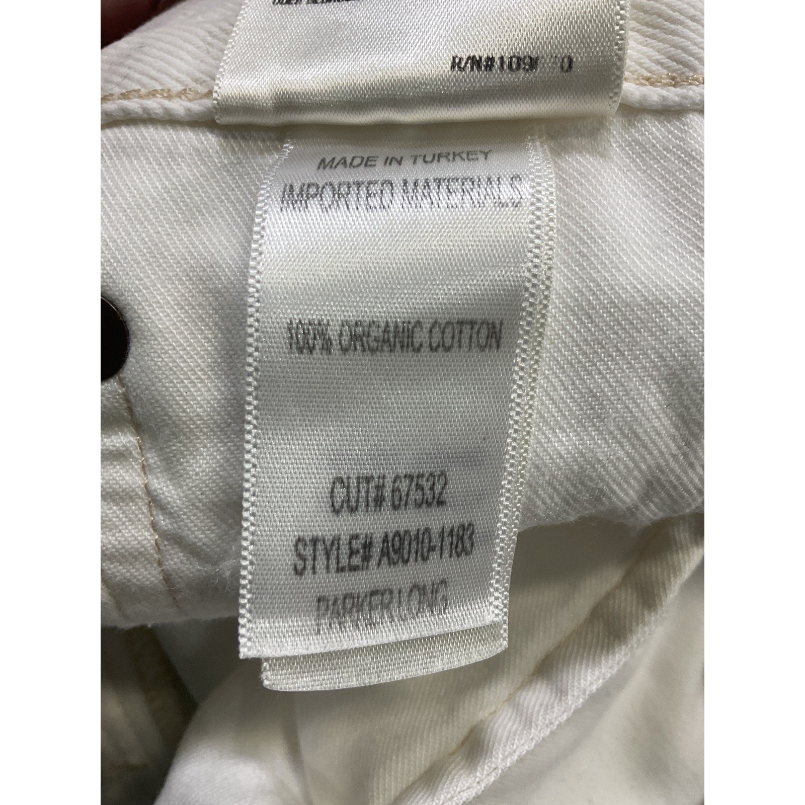 Agolde 'Parker' White Vintage Cut Off Denim Jean Short Size 24
