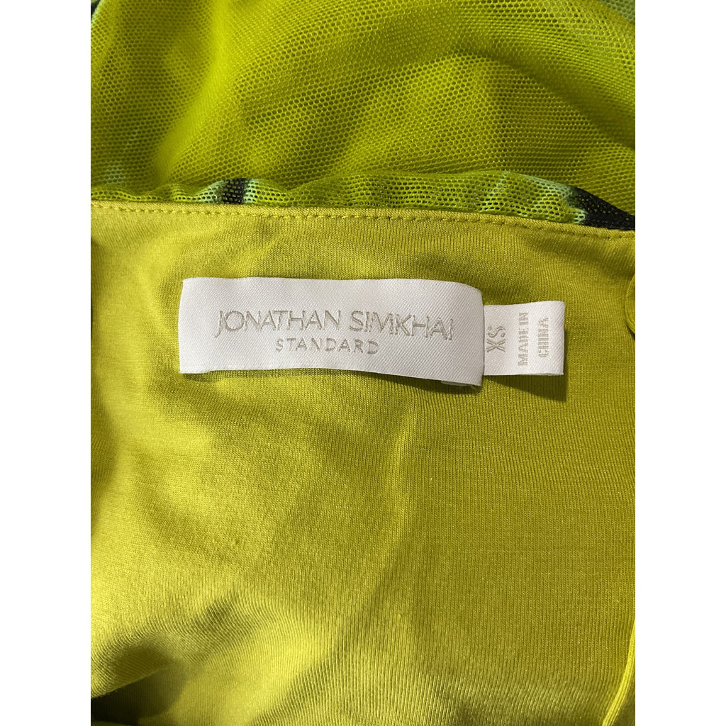 Jonathan Simkhai Standard 'Trixie' Green Nylon Mini Dress Size XS