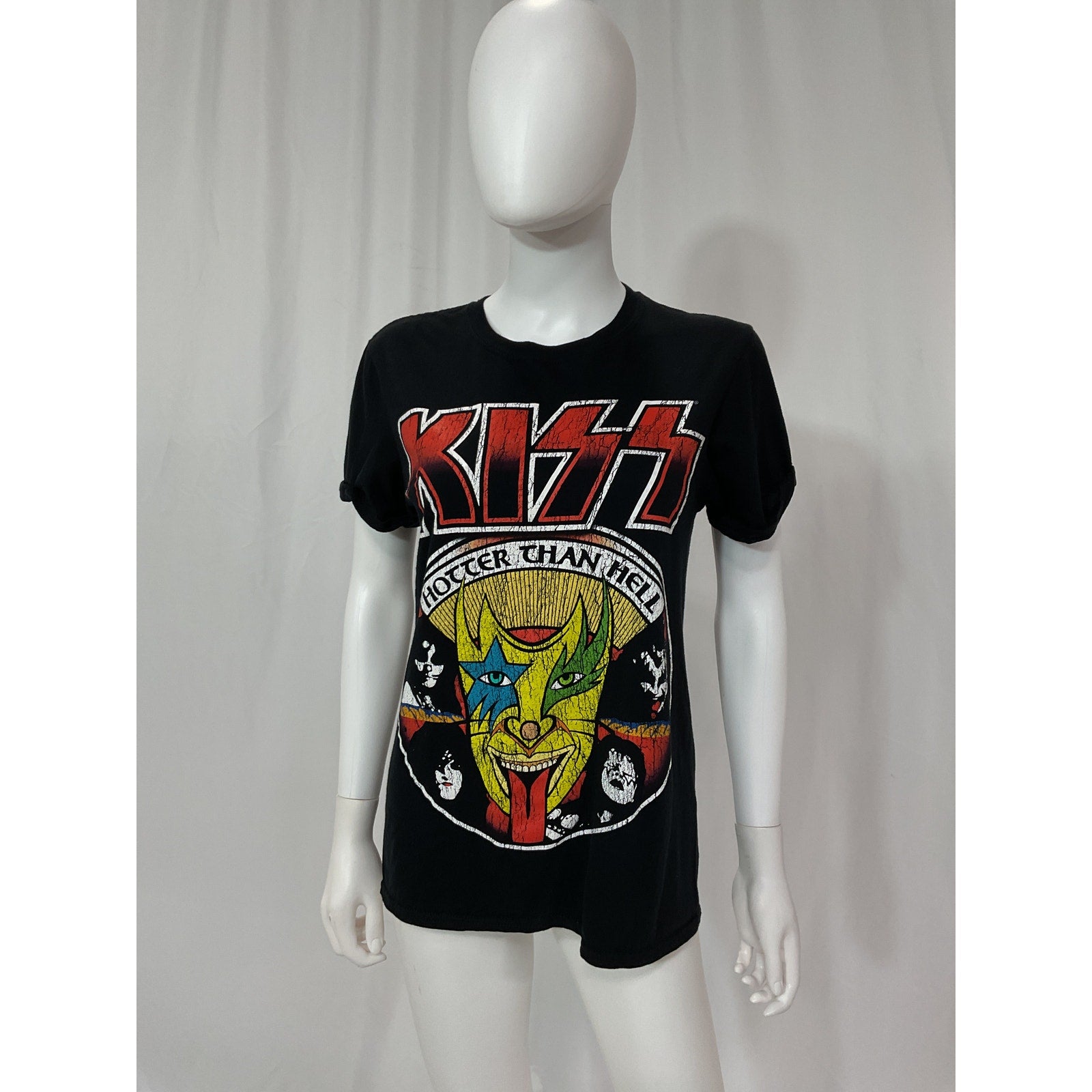 Alice + Olivia 'Milo' Black Kiss Short Sleeve Tee Size XS