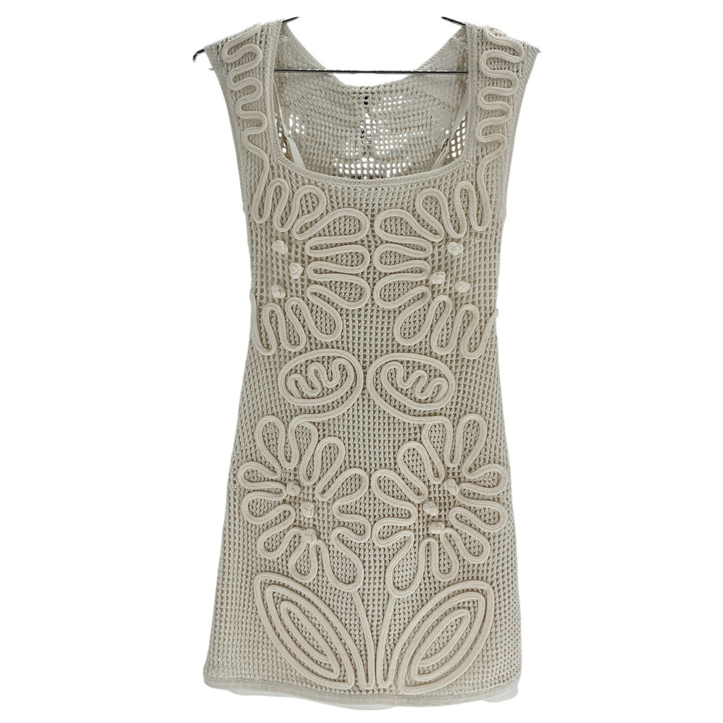 Cult Gaia 'Chimi' Cream Cotton Knit Dress Size XS