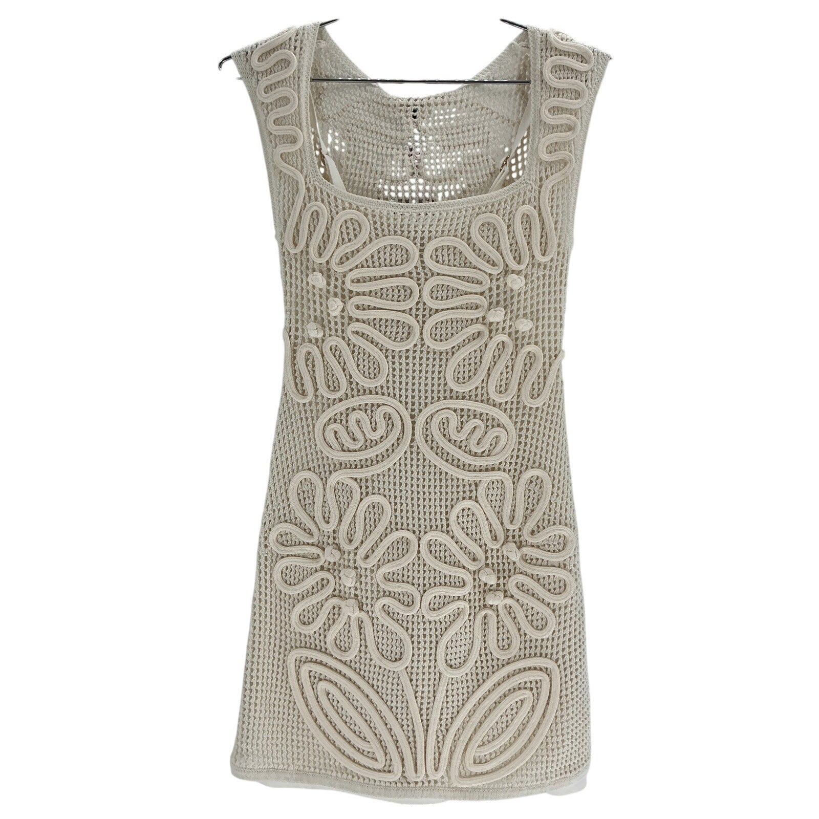 Cult Gaia 'Chimi' Cream Cotton Knit Dress Size XS