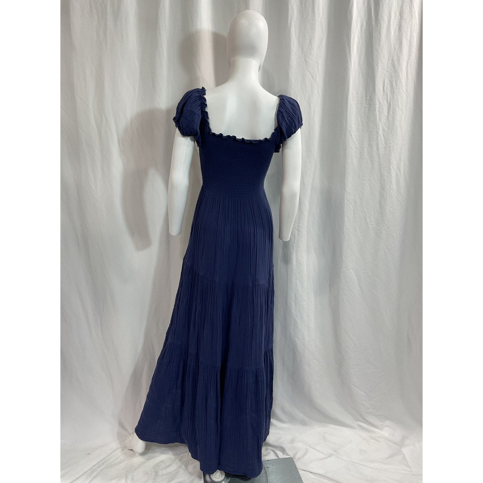 Loveshackfancy 'Alohl' Blue Cotton Maxi Dress Size P
