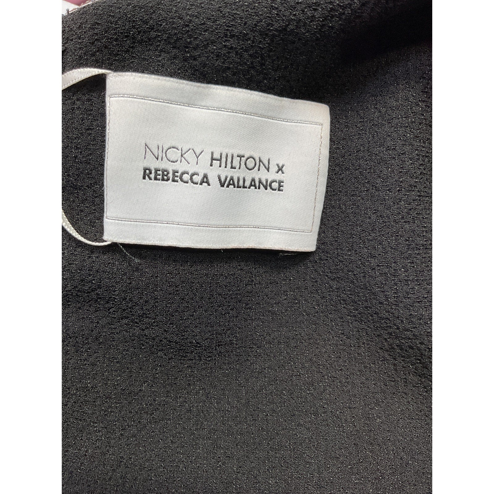 Rebecca Vallance X Nicky Hilton 'Alivia' Black Polyester Short Sleeve Mini Dress Size 4