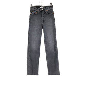 Re/Done Classic Washed Noir 70s Stove Pipe Denim Jeans Size 23