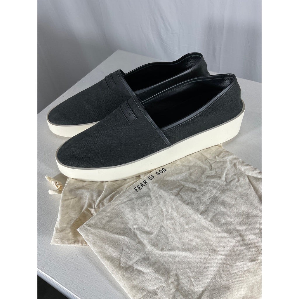 Fear Of God Black Canvas Espadrille Size 12 Men's