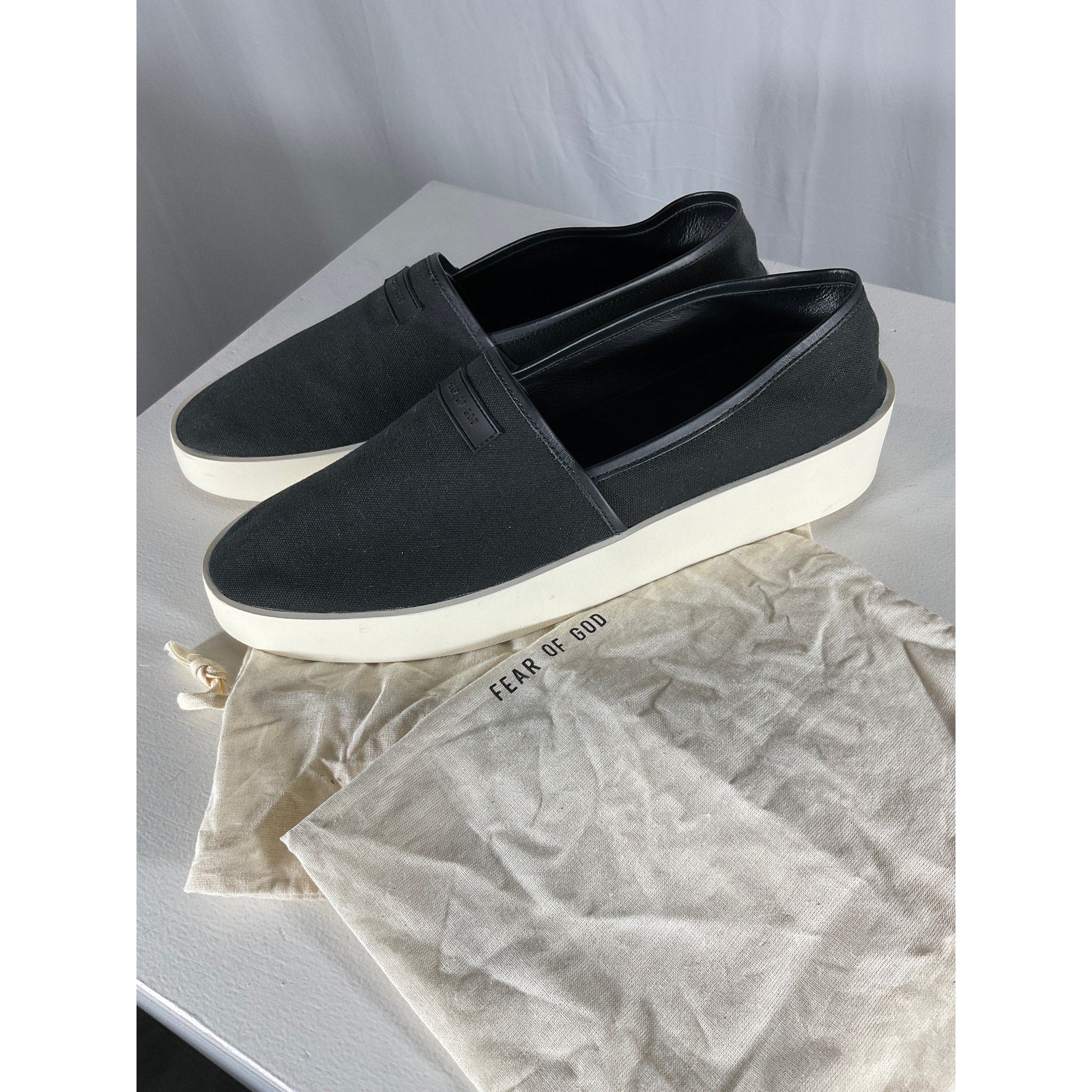 Fear Of God Black Canvas Espadrille Size 12 Men's