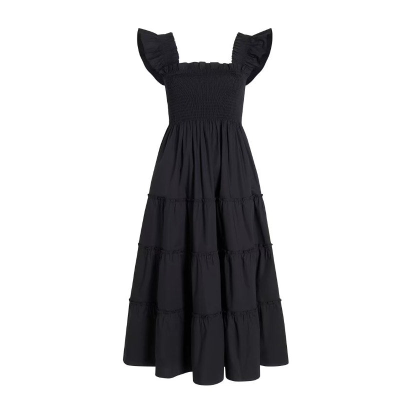 Hill House Home Smocked Black Ellie Dress Size XS