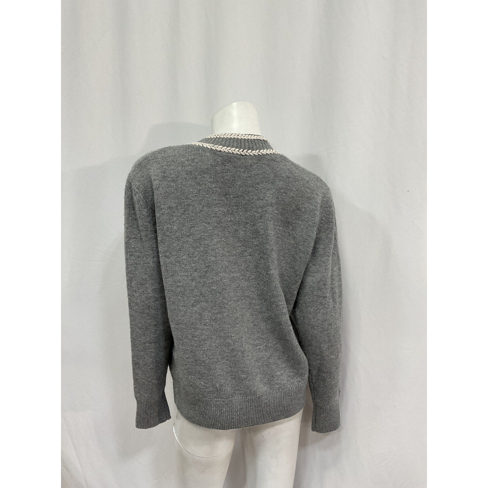 Sandro Wool And Cashmere Grey Wool Sweater Size S