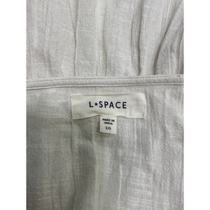 L*Space 'Ocean' Cream Cotton Eyes Tunic Dress Size L