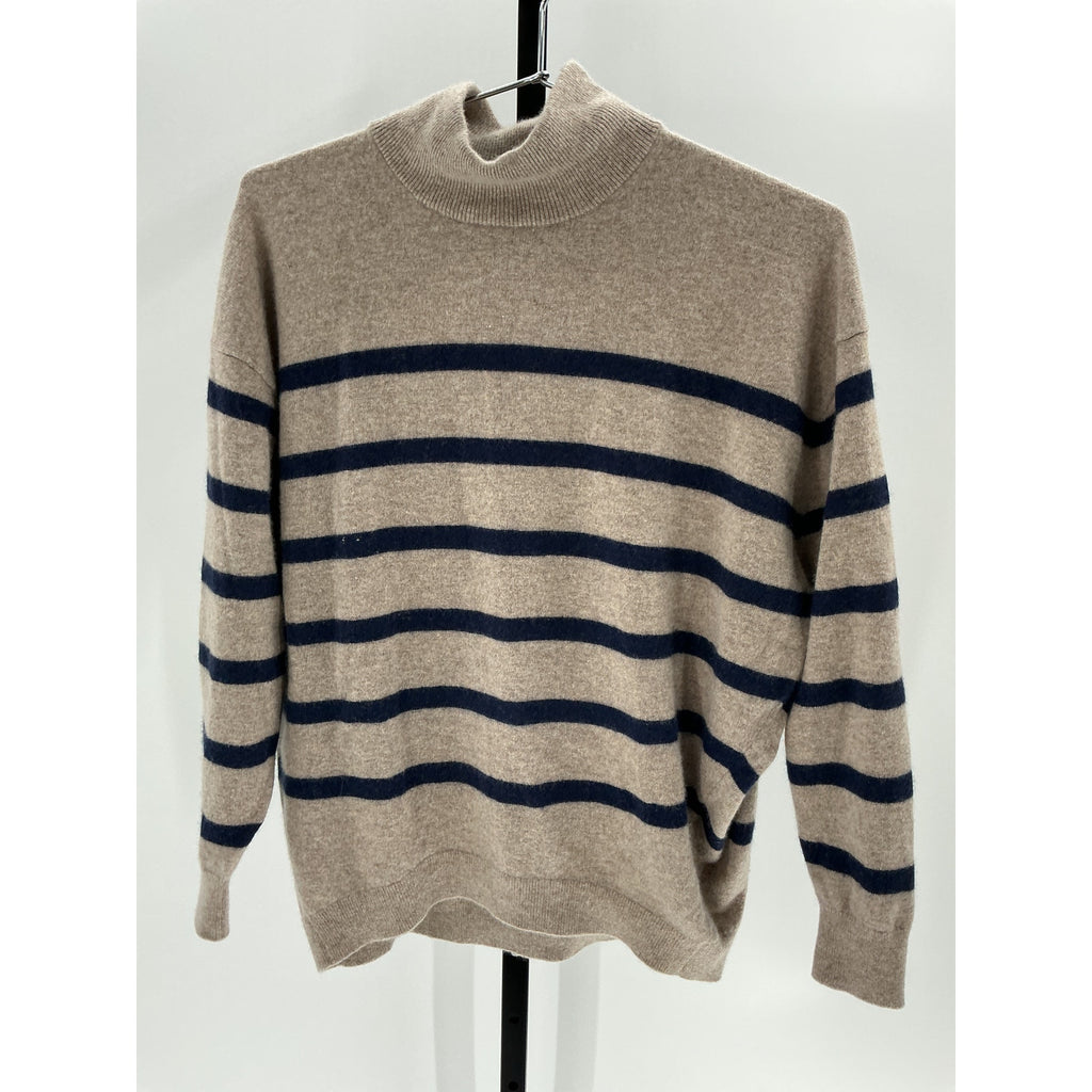 Hatch 'The Estella' Tan Wool Cashmere Turtleneck Sweater Size 2