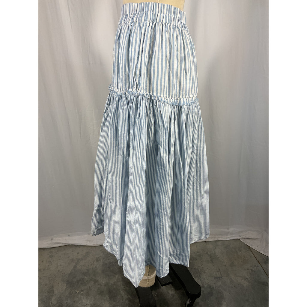 Loveshackfancy 'Stefana' Blue Cotton Blend Skirt Size XS