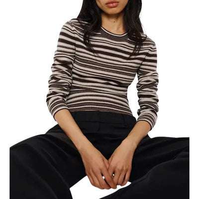 Reformation Classic Multicolor Striped Crewneck Sweater Size S