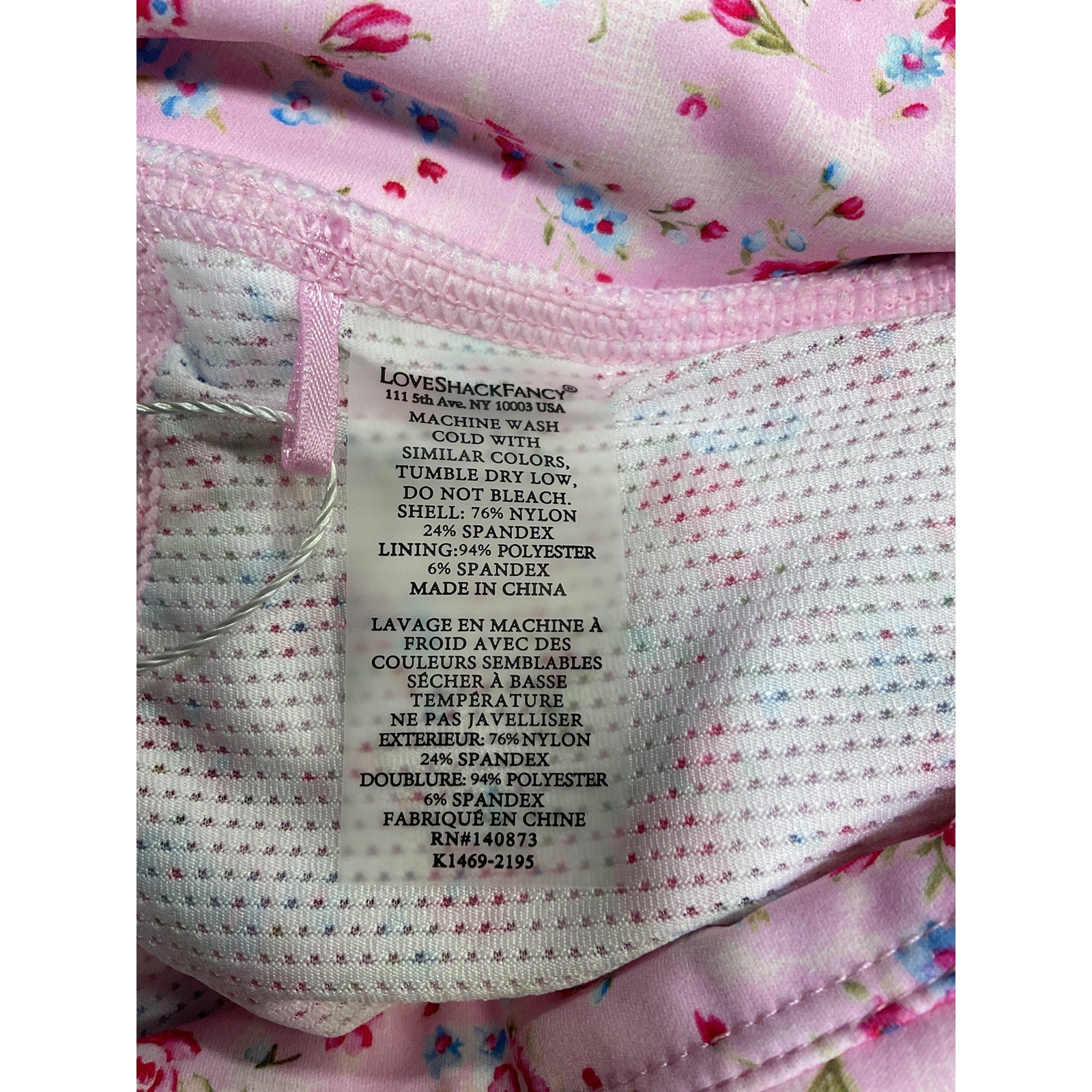 Loveshackfancy 'Vanina' Pink Nylon Floral Active Skort Size M