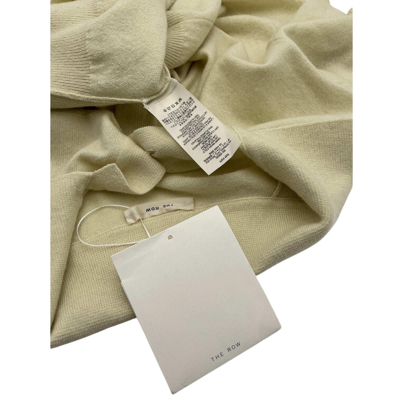 The Row 'Olin' Green Cashmere Short Sleeve Polo Sweater Size M