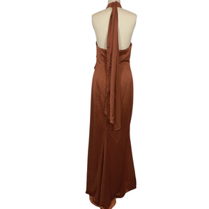 Nookie Satin Mocha Entice Gown Size M NWT