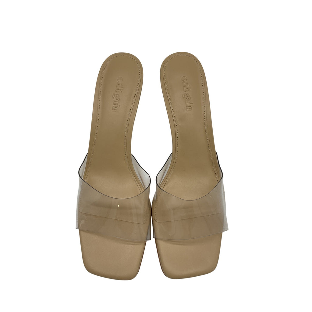 Cult Gaia 'Gigi' Beige Leather Sandals Size 8