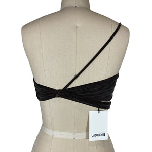 Jacquemus Sleek Brown Espelho Bandeau Top Size S NWT