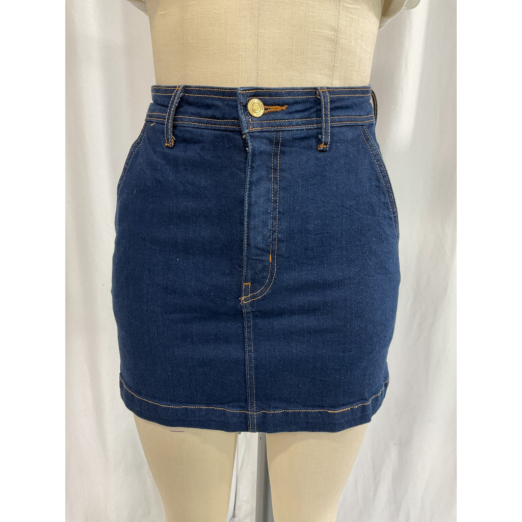 Derek Lam 'Dorit' Blue Tailored Mini Skirt Size 26