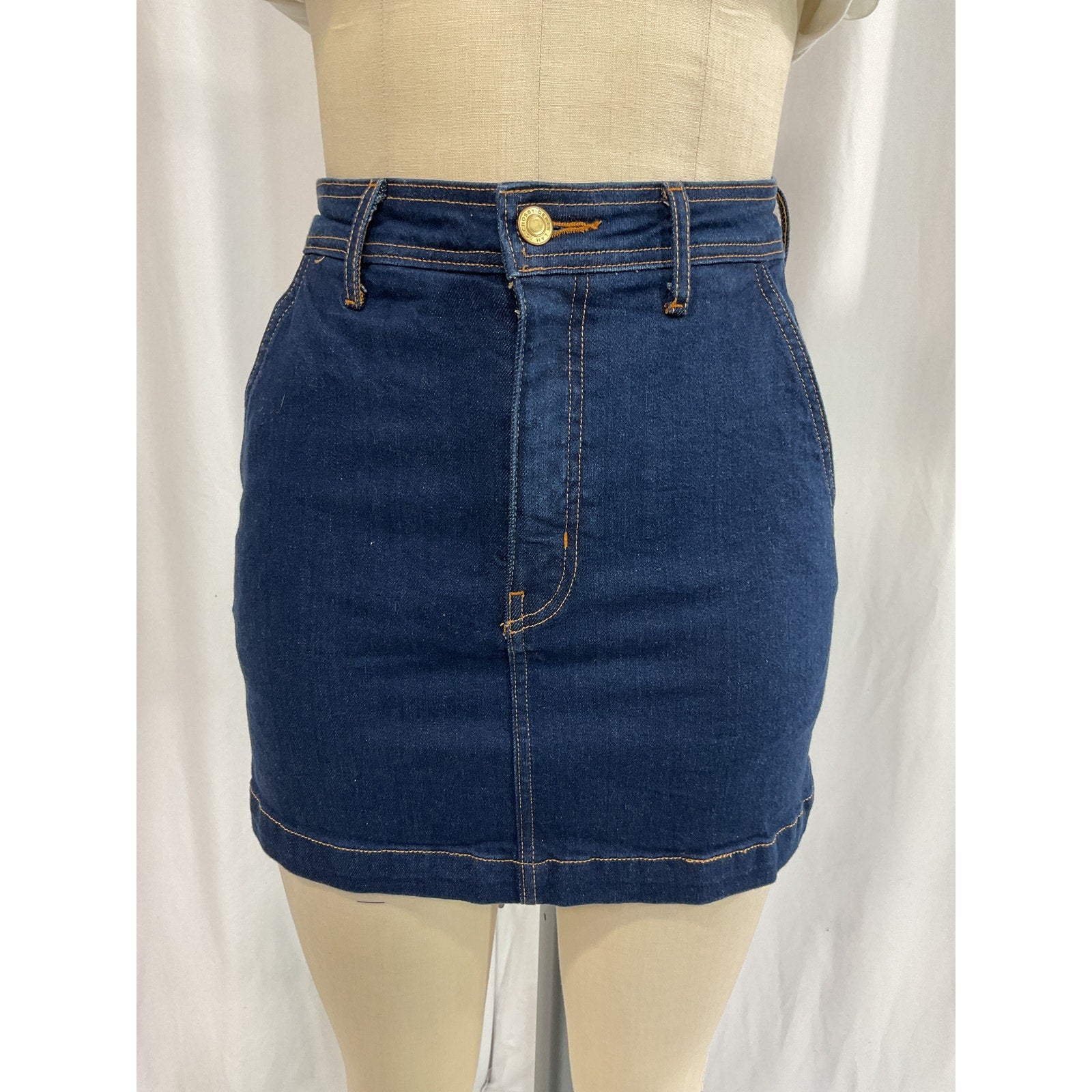 Derek Lam 'Dorit' Blue Tailored Mini Skirt Size 26