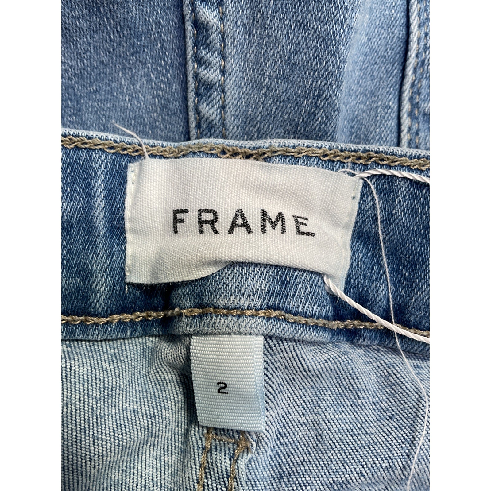 Frame Le One Flare Blue Cotton High-Rise Organic Jeans Size 2