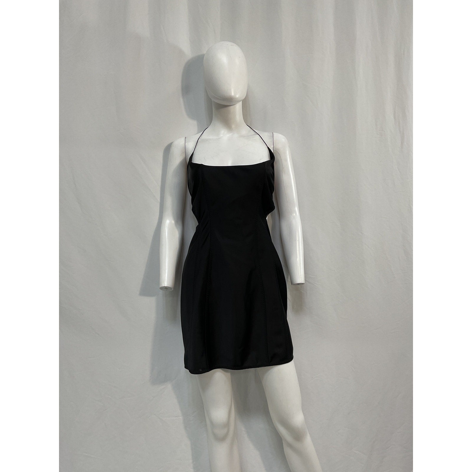 Anna October 'Vivienne' Black Polyester Mini Dress Size M