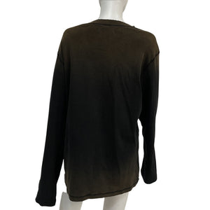 Knwls Oversized Black Dark Wash Long Sleeve T Shirt Size XS