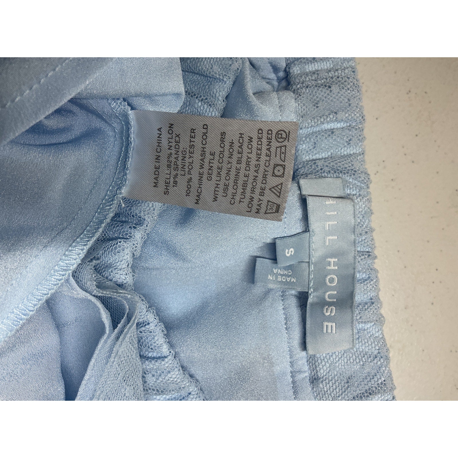 Hill House Home 'The Clara' Blue Nylon Tulle Skirt Size S