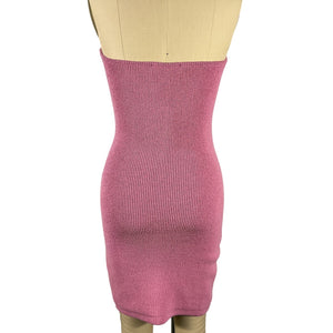 Nanushka Ribbed Pink Zina Dress Size XS NWT