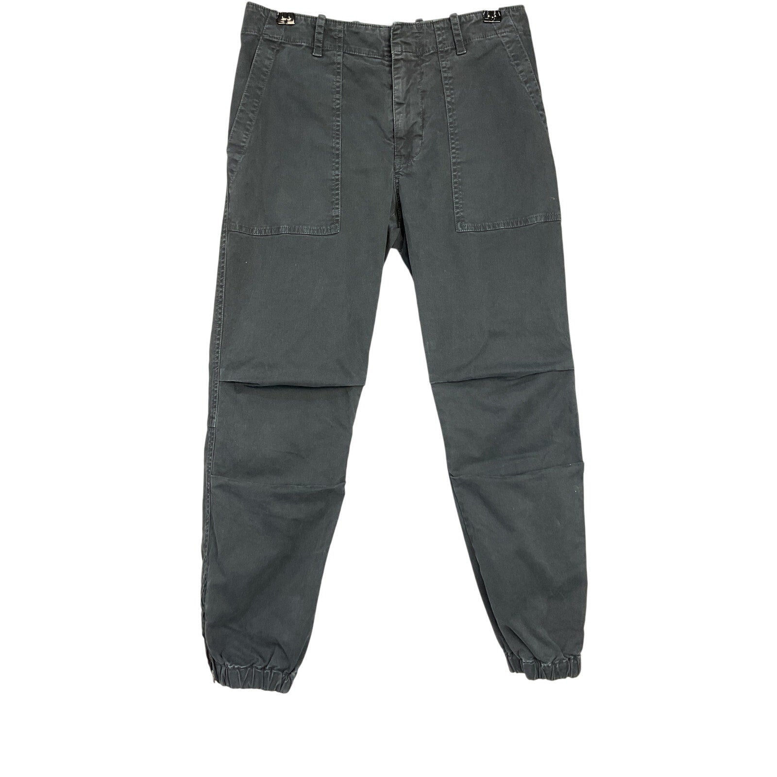 Nili Lotan Cropped Grey Cotton Military Pant Size 4