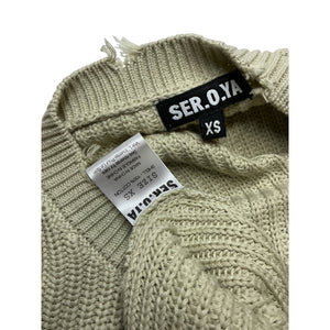 Ser.O.Ya Distressed Green Devin Sweater Size XS