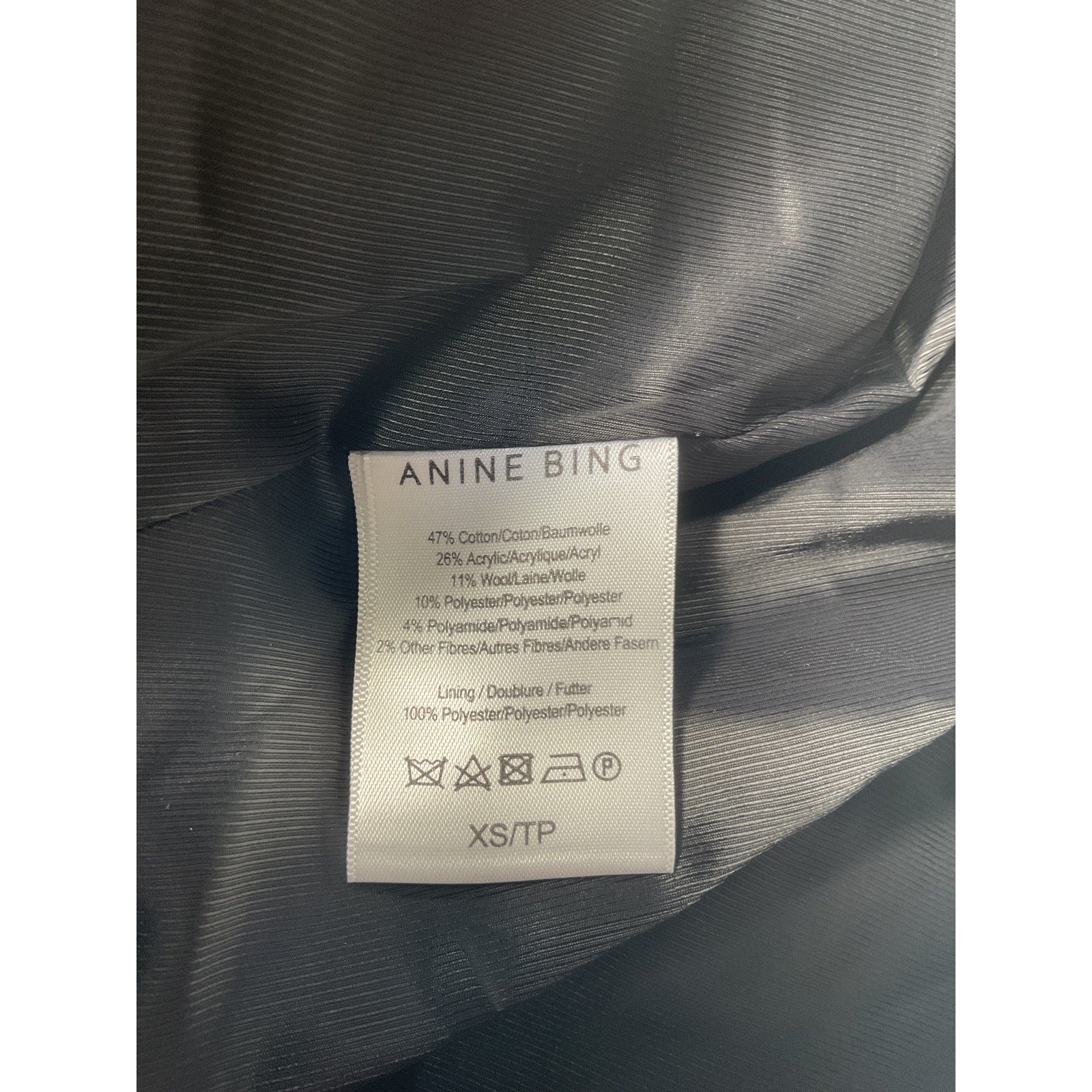 Anine Bing 'Dionne' Black Blazer Size XS
