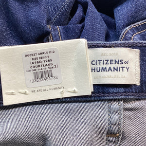 Citizens Of Humanity Sleek Courtland Rocket Ankle Denim Jeans Size 27 NWT