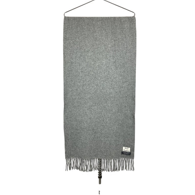 Acne Studios Cozy Gray Logo Patch Scarf