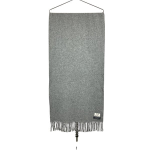 Acne Studios Cozy Gray Logo Patch Scarf