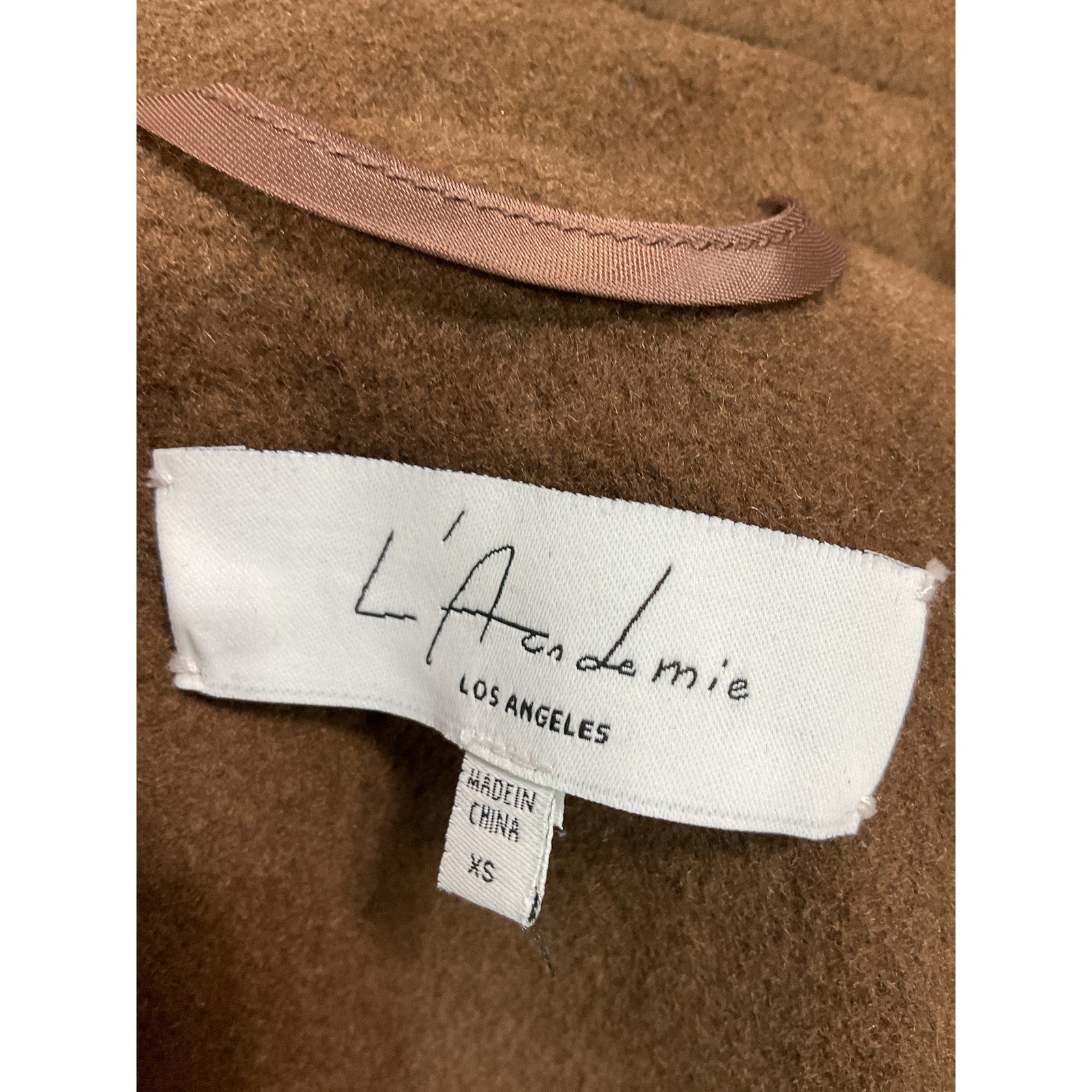 L'Academie x 'Marianna' Brown Long Coat Size XS
