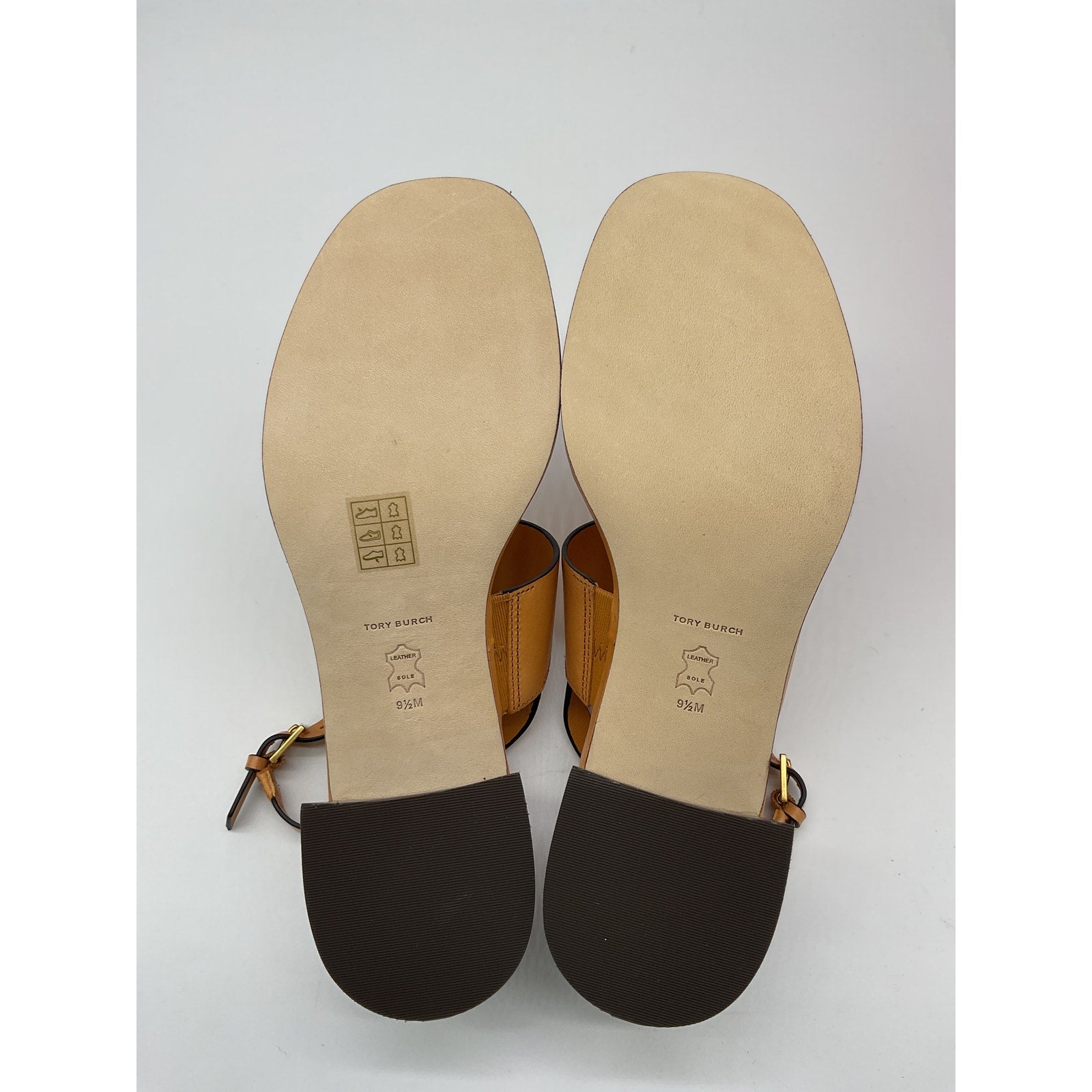 Tory Burch 'Eleanor' Brown Leather Slingback Sandal Size 9.5 M - NWT