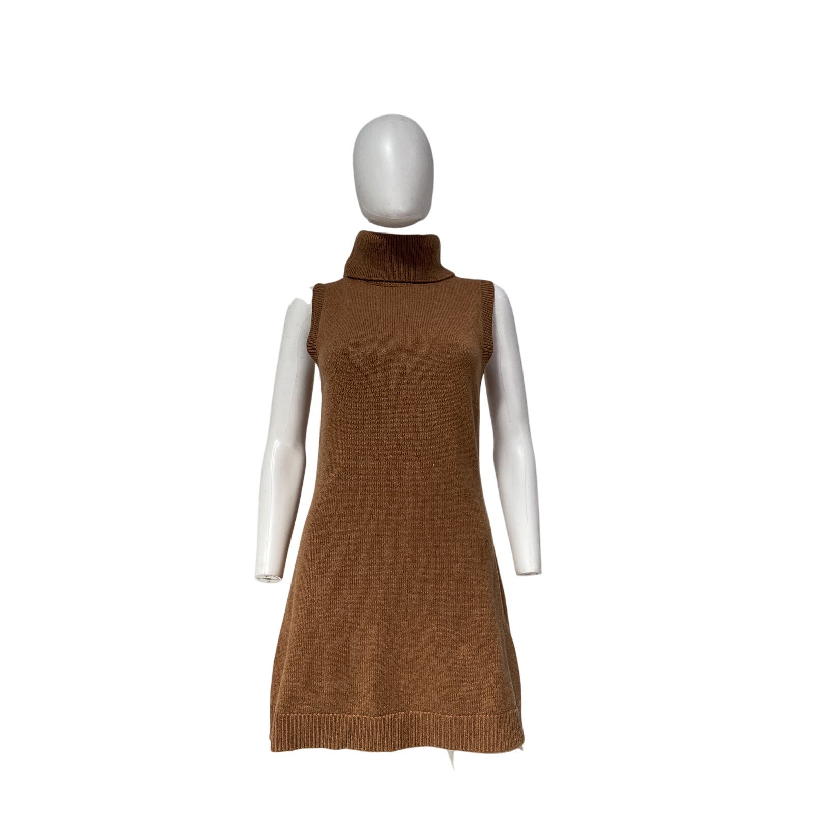 Reformation 'Holland' Brown Cashmere Turtleneck Sweater Dress Size S