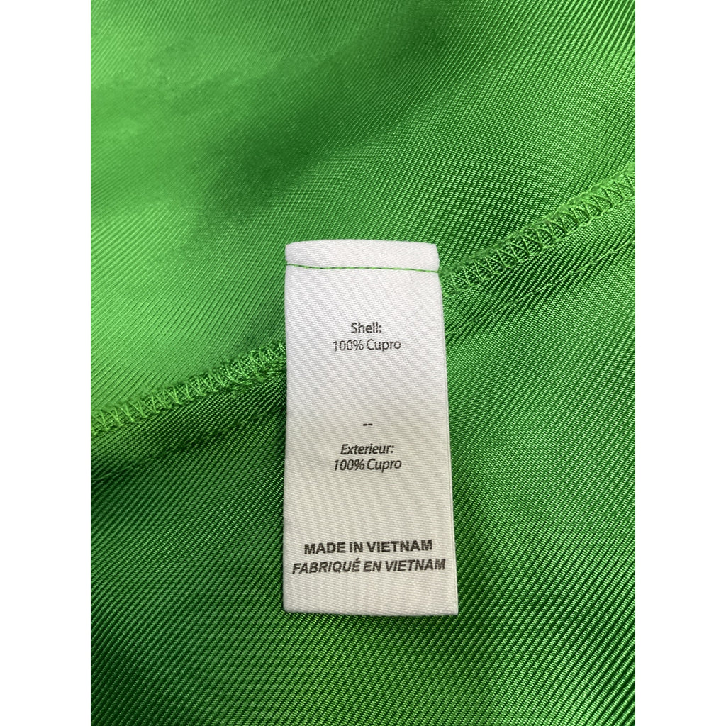 Cinq A Sept 'Holly' Green Cupro Puff-Sleeve Utility Jacket Size S