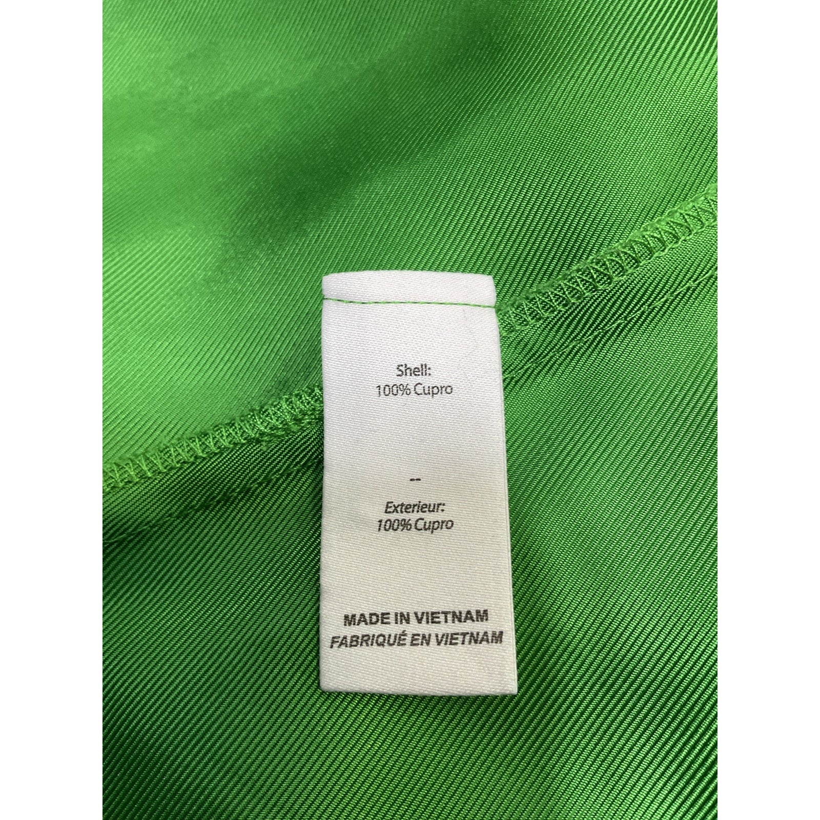 Cinq A Sept 'Holly' Green Cupro Puff-Sleeve Utility Jacket Size S