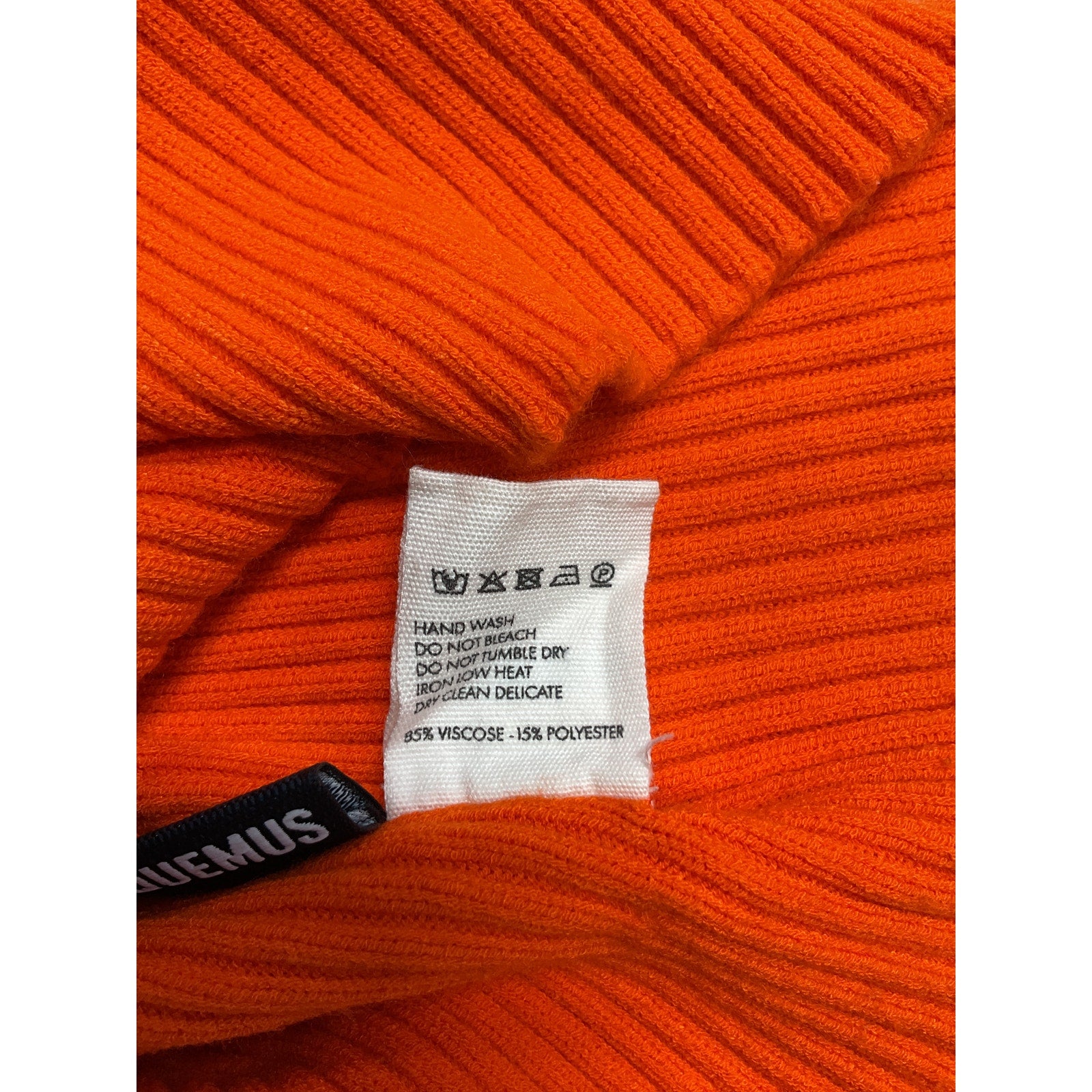 Jacquemus 'Le' Orange Viscose T-Shirt Maille Size XS