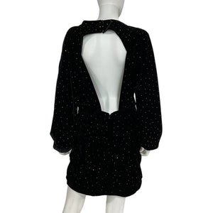 Sézane Embellished Black Yseult Dress Size 8