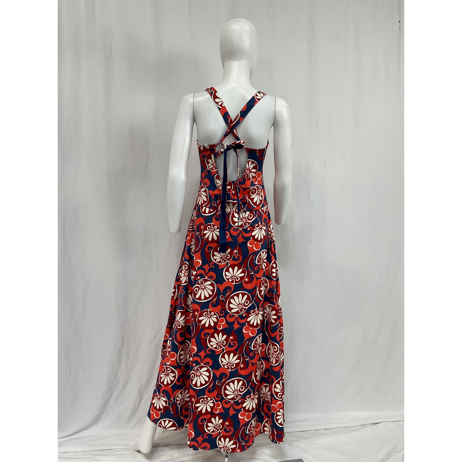 La Doublej Floral Print Red Long Dress Size M