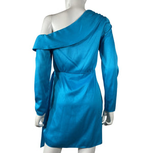 Saylor Asymmetric Blue Kirstie Dress Size S