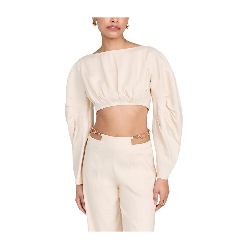 Cult Gaia 'Brenna' Beige Linen Top Size XS