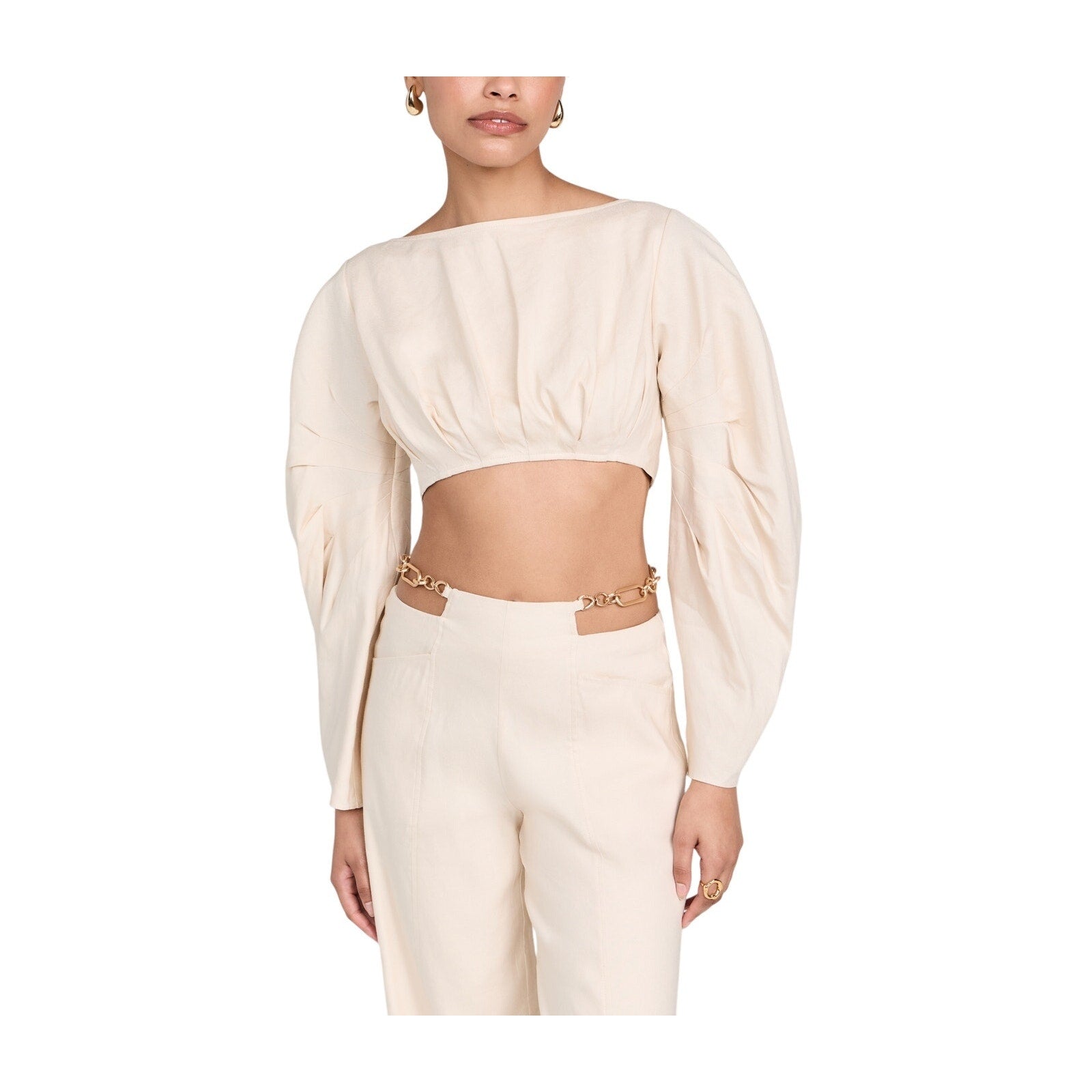 Cult Gaia 'Brenna' Beige Linen Top Size XS