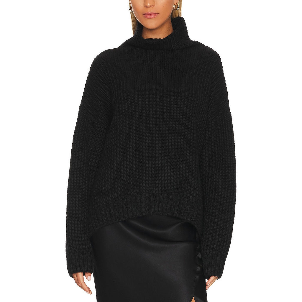 Anine Bing 'Sydney' Black Alpaca Sweater Size S