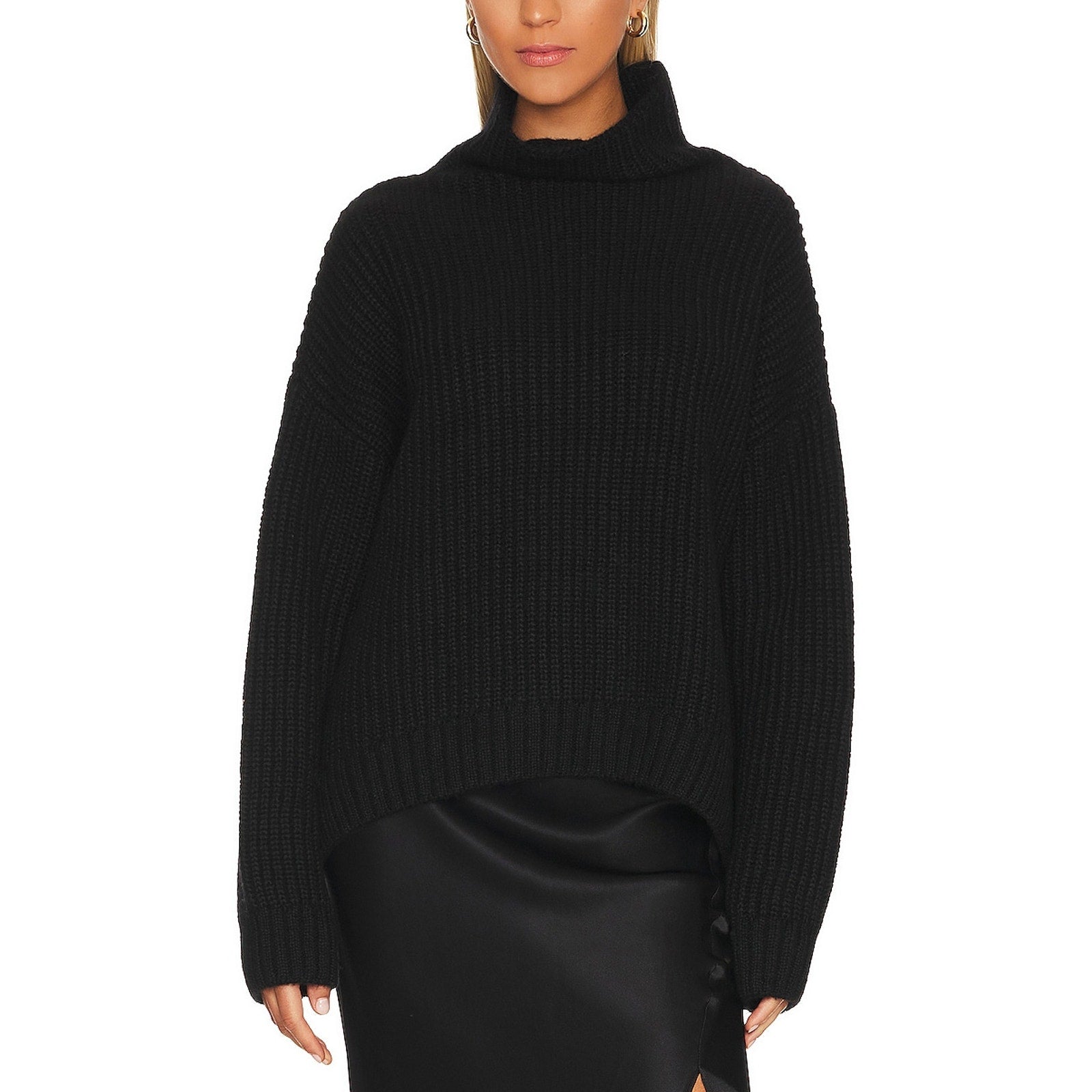 Anine Bing 'Sydney' Black Alpaca Sweater Size S
