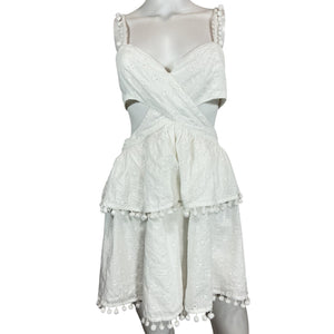 Majorelle Eyelet White Shauna Mini Dress Size S
