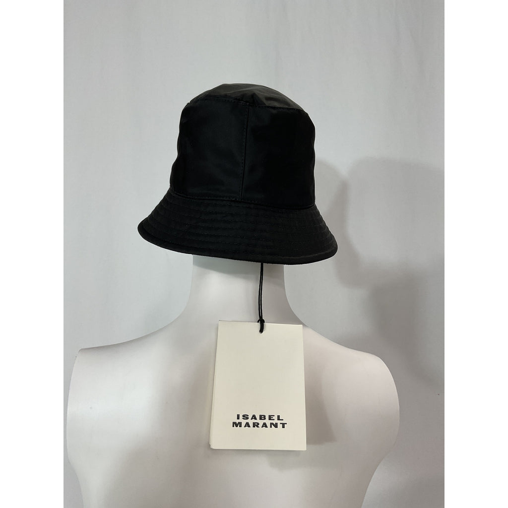 Isabel Marant Black Nylon 'Haley' Logo Hat Size 57 - NWT