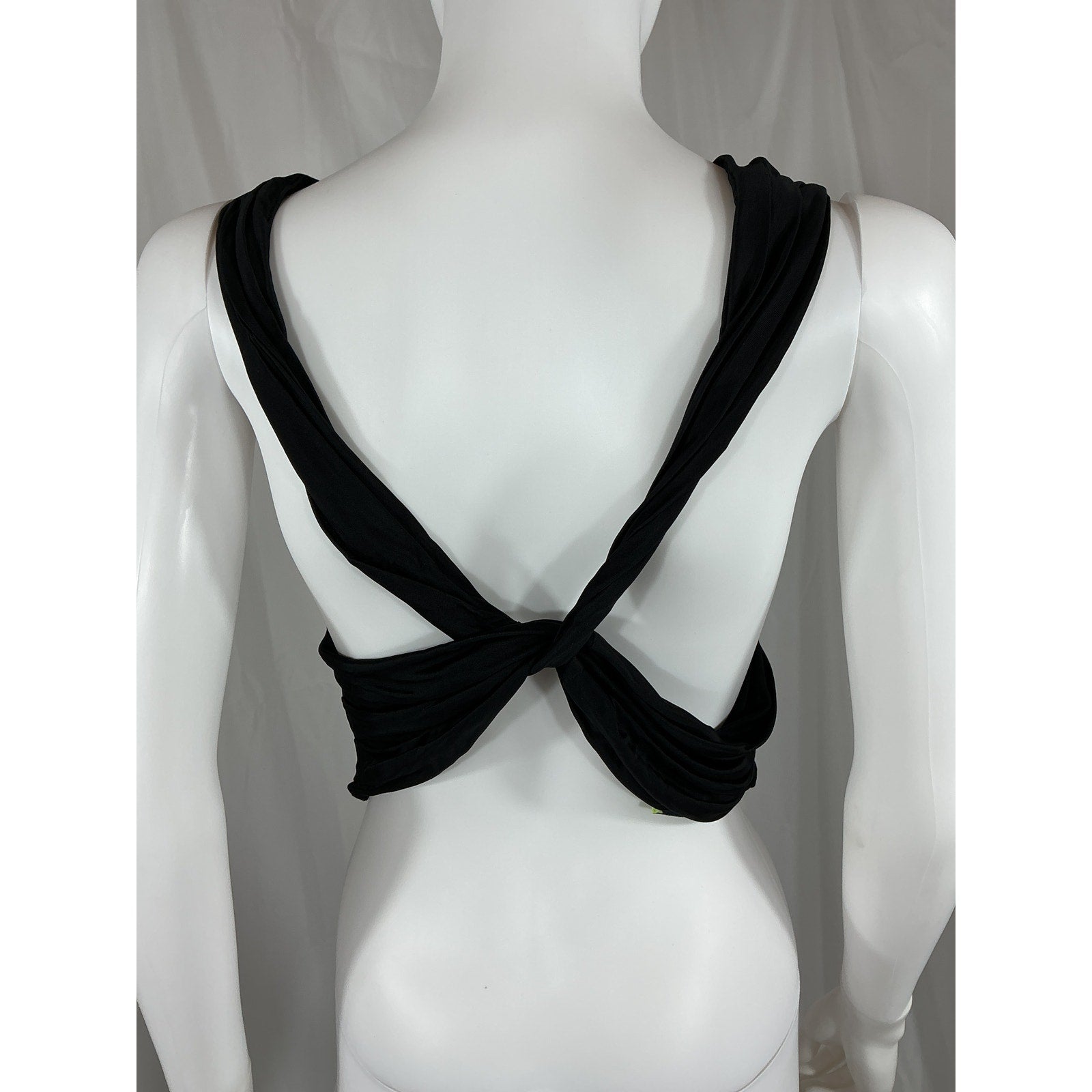 Gauge81 'Juara' Black Viscose Ruched Tank Top Size 34